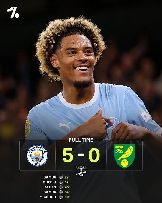 League Cup: Manchester City upgrades Norwich with